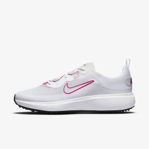 Buty Golfowe Damskie Nike Ace Summerlite Białe Czarne Różowe | NK492TOL