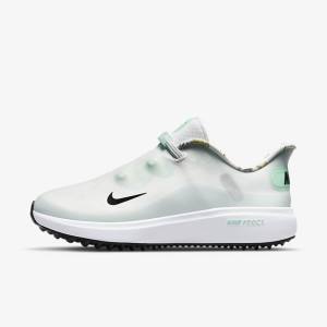 Buty Golfowe Damskie Nike React Ace Tour Białe Platyna Mięta Czarne | NK327ZJW