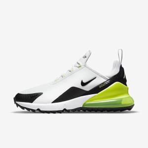 Buty Golfowe Męskie Nike Air Max 270 G Białe Czarne | NK628LXI