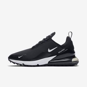 Buty Golfowe Męskie Nike Air Max 270 G Czarne Białe | NK048CQH