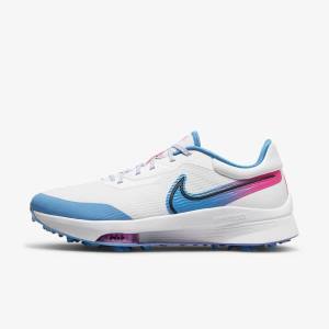 Buty Golfowe Męskie Nike Air Zoom Infinity Tour NEXT% Białe Niebieskie Różowe Czarne | NK572AIC