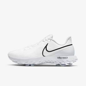 Buty Golfowe Męskie Nike React Infinity Pro Białe Metal Platyna Czarne | NK018OPT