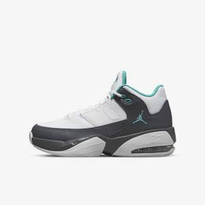 Buty Jordan Dziecięce Nike Jordan Max Aura 3 Older Białe Szare Turkusowe | NK038DSY