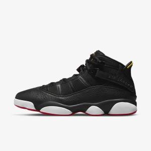 Buty Jordan Męskie Nike Jordan 6 Rings Czarne Białe Żółte Czerwone | NK457DRE