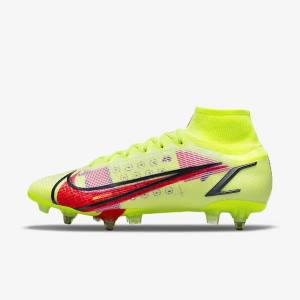 Buty Piłkarskie Damskie Nike Mercurial Superfly 8 Elite SG-Pro AC Soft-Ground Czarne Głęboka Czerwone | NK795PON