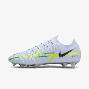 Buty Piłkarskie Damskie Nike Phantom GT2 Elite FG Firm-Ground Szare Głęboka Niebieskie | NK895LXZ