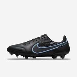 Buty Piłkarskie Damskie Nike Tiempo Legend 9 Elite FG Firm-Ground Czarne Szare | NK654AUD