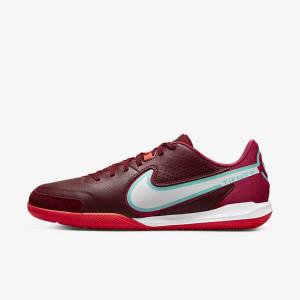 Buty Piłkarskie Damskie Nike Tiempo Legend 9 Academy IC Indoor-Court Czerwone Głęboka Czerwone Białe | NK760FDE