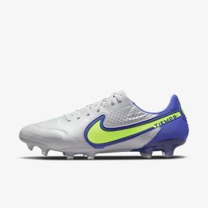 Buty Piłkarskie Męskie Nike Tiempo Legend 9 Elite FG Firm-Ground Szare Niebieskie | NK863NXO