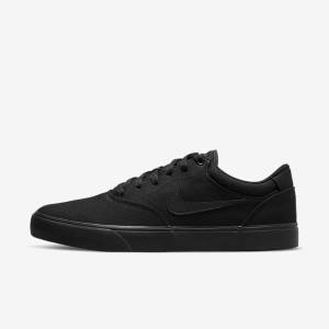 Buty Skate Męskie Nike SB Chron 2 Płócienne Czarne | NK075OUV