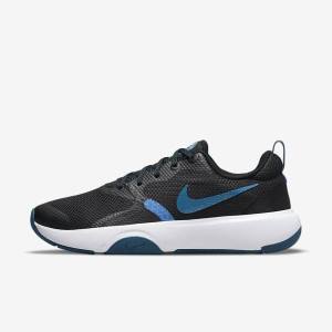 Buty Treningowe Damskie Nike City Rep TR Czarne Niebieskie Białe | NK908UOH