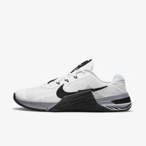 Buty Treningowe Damskie Nike Metcon 7 Białe Szare Platyna Czarne | NK452JBG