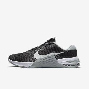 Buty Treningowe Damskie Nike Metcon 7 Czarne Szare Białe Platyna | NK574VXB