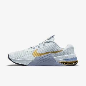 Buty Treningowe Damskie Nike Metcon 7 Platyna Metal Złote | NK362MCT