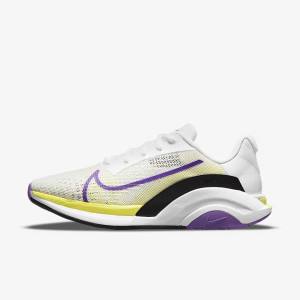 Buty Treningowe Damskie Nike ZoomX SuperRep Surge Endurance Class Białe Czarne Głęboka Cytrynowy | NK872QJM