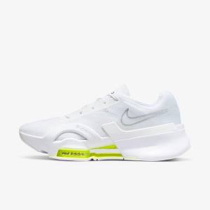 Buty Treningowe Męskie Nike Air Zoom SuperRep 3 HIIT Class Białe Czarne Metal Srebrne | NK358NBD