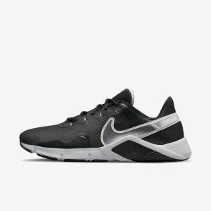 Buty Treningowe Męskie Nike Legend Essential 2 Czarne Metal Srebrne Metal Szare | NK063UYJ