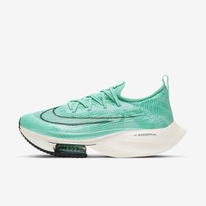 Buty do Biegania Damskie Nike Air Zoom Alphafly NEXT% Flyknit Szosowe Wyścigowe Turkusowe Czarne Głęboka Turkusowe Białe | NK683MDE