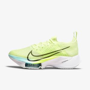 Buty do Biegania Damskie Nike Air Zoom Tempo NEXT% Szosowe Białe Zielone Turkusowe Turkusowe | NK046OZL