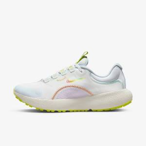 Buty do Biegania Damskie Nike React Escape Run Szosowe Białe Zielone Kolorowe | NK578EPW