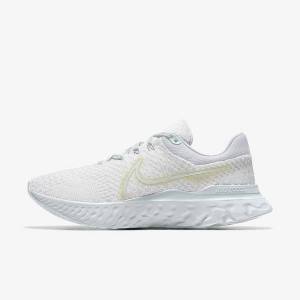 Buty do Biegania Damskie Nike React Infinity Run 3 By You Custom Szosowe Białe | NK918THP