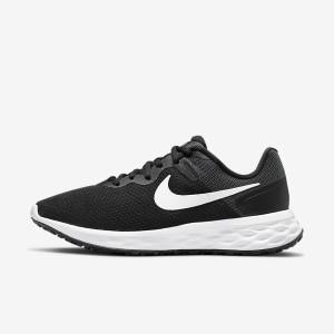 Buty do Biegania Damskie Nike Revolution 6 Next Nature Szosowe Czarne Ciemny Szare Białe | NK738ZVX