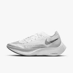 Buty do Biegania Damskie Nike ZoomX Vaporfly Next% 2 Szosowe Wyścigowe Białe Żółte Niebieskie | NK908ZJA