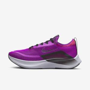 Buty do Biegania Damskie Nike Zoom Fly 4 Szosowe Białe Zielone Platyna | NK853UVL