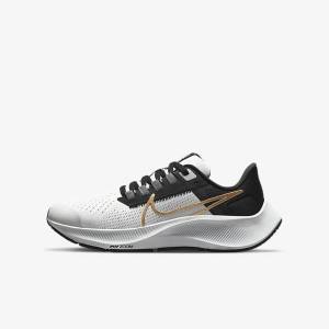 Buty do Biegania Dziecięce Nike Air Zoom Pegasus 38 Older Szosowe Głęboka Szare Metal Złote | NK403ECY