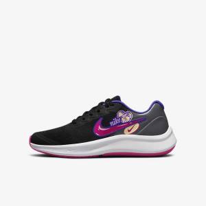 Buty do Biegania Dziecięce Nike Star Runner 3 SE Older Szosowe Czarne Różowe | NK615PWU