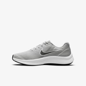 Buty do Biegania Dziecięce Nike Star Runner 3 Older Szosowe Głęboka Szare Czarne | NK728WSB