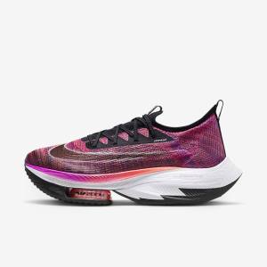 Buty do Biegania Męskie Nike Air Zoom Alphafly NEXT% Flyknit Szosowe Wyścigowe Pomarańczowe Turkusowe Czarne | NK043JPL