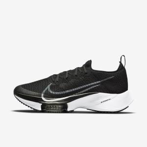 Buty do Biegania Męskie Nike Air Zoom Tempo NEXT% Szosowe Czarne Ciemny Szare Platyna Białe | NK602LNJ