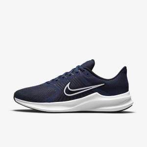 Buty do Biegania Męskie Nike Downshifter 11 Szosowe Granatowe Ciemny Obsidian Białe | NK024TYQ