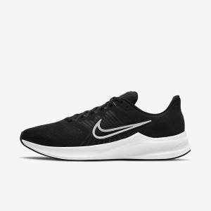 Buty do Biegania Męskie Nike Downshifter 11 Szosowe Czarne Ciemny Szare Białe | NK658EOW