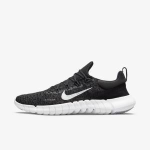 Buty do Biegania Męskie Nike Free Run 5.0 Szosowe Czarne | NK019ELK