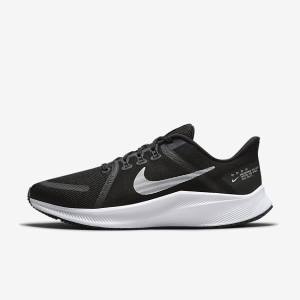 Buty do Biegania Męskie Nike Quest 4 Szosowe Czarne Ciemny Szare Białe | NK381BVE