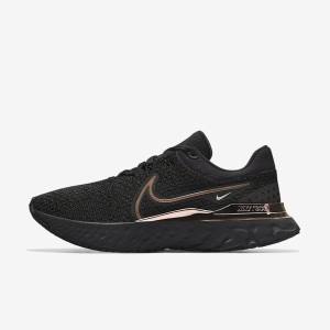 Buty do Biegania Męskie Nike React Infinity Run 3 By You Custom Szosowe Czarne | NK190DER