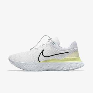 Buty do Biegania Męskie Nike React Infinity Run 3 By You Custom Szosowe Białe | NK327RWF