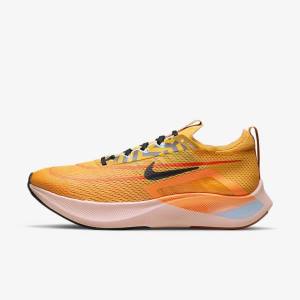 Buty do Biegania Męskie Nike Zoom Fly 4 Szosowe Czarne Niebieskie Białe | NK058WYA