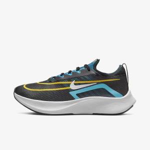 Buty do Biegania Męskie Nike Zoom Fly 4 Szosowe Czarne Zielone Pomarańczowe | NK647PLA