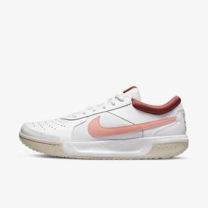 Buty do Tenisa Damskie Nike NikeCourt Zoom Lite 3 Białe Czerwone Białe Głęboka | NK185LUK