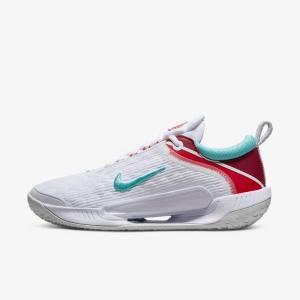 Buty do Tenisa Damskie Nike NikeCourt Zoom NXT Hard Court Białe Głęboka Srebrne Czerwone Turkusowe | NK391IYN