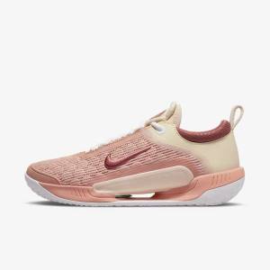 Buty do Tenisa Damskie Nike NikeCourt Zoom NXT Hard Court Białe Czerwone | NK763EZP