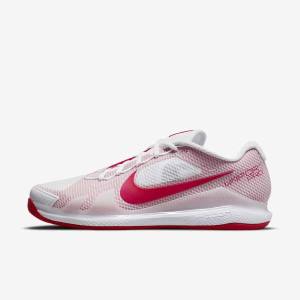 Buty do Tenisa Męskie Nike NikeCourt Air Zoom Vapor Pro Clay Court Białe Czerwone | NK207JXL