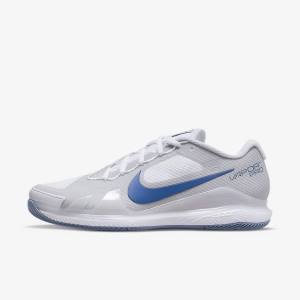 Buty do Tenisa Męskie Nike NikeCourt Air Zoom Vapor Pro Hard-Court Białe Szare Granatowe | NK312ZQN