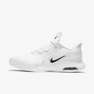 Buty do Tenisa Męskie Nike NikeCourt Air Max Volley Hard Court Białe Czarne | NK348RVI