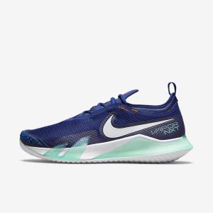 Buty do Tenisa Męskie Nike NikeCourt React Vapor NXT Hard-Court Królewski Niebieski Niebieskie Turkusowe Pomarańczowe Białe | NK942ZIV