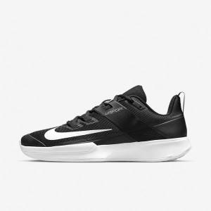 Buty do Tenisa Męskie Nike NikeCourt Vapor Lite Hard Court Czarne Białe | NK163HXI