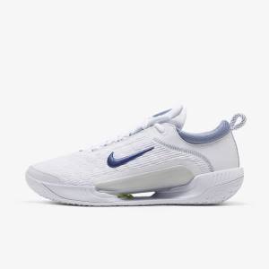 Buty do Tenisa Męskie Nike NikeCourt Zoom NXT Hard Court Białe Szare Granatowe | NK381KDH